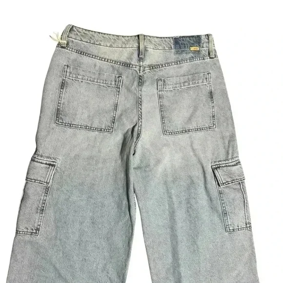 Mother Denim The Spinner Cargo Nerdy Light Wash Jeans Button Fly Size 29 NWT - Picture 8 of 8